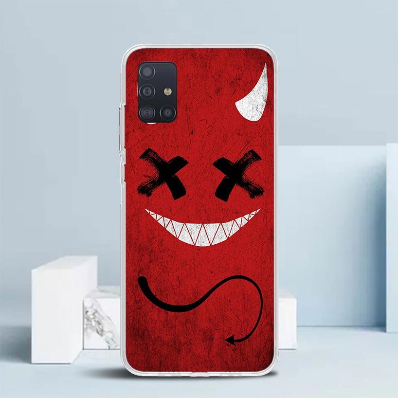 Чехол-бампер 'Дьявол Плохой Парень' Аниме для Samsung Galaxy A12 A22 A32 A52 A72 A02S Чехол для Телефона Note 20 Ultra 10 S10 Plus A51 A71 A50S A20