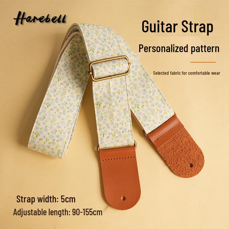 Qiqian Guitar Strap - Fresh, Comfortable, and Colorful: Blue, Red, Yellow (070-072) In Stock