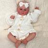 18'' 46 Cm ELIJAH Simulation Reborn Doll with Open Eyes Soft Cloth Body Newborn Babies Doll Real Looking Painted Hair Rebirth Dolls for Kids Xmas Gift