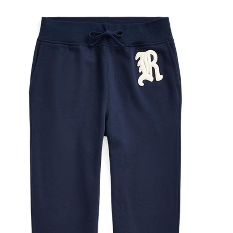 Polo Ralph Lauren Осень/Зима 23 Трикотажные спортивные штаны с принтом-буквами и кулиской Мужские брюки Темно-синий MNPOPNT1BQ20367-410