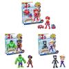 Spidey and His Amazing Friends - F1486 - Pack 6pcs Figurines articulées 10cm - Spidey, Trac-e, Ghost Spider, Morales, Hulk, Panther