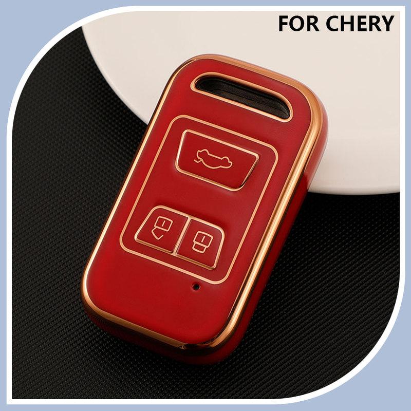 Чехол-брелок из ТПУ для автомобильного ключа с 3 кнопками для Chery Tiggo Arrizo 8 7 5X Аксессуары-защита