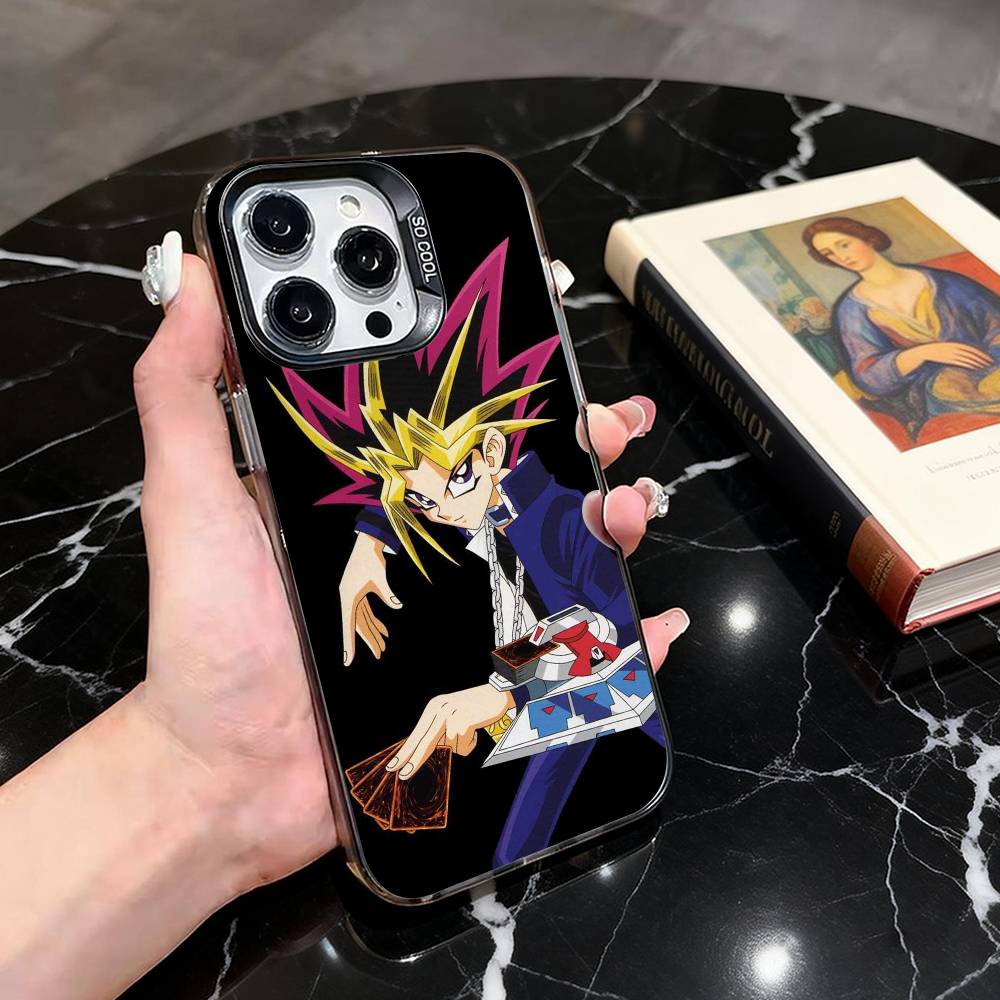 Yu-Gi-Oh Yugi Muto Phone Case For iPhone 17,16,15,14,13,12,11 Plus,Pro Max,XS,Colored Silver Plated Inside Cover