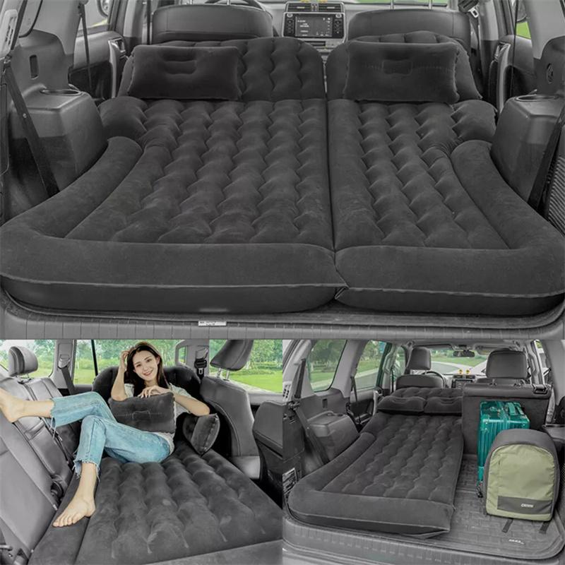 Portable Suv Travel Air Mattress Cushion Inflatable Car Bed Mattress Car Camping Mattress With 2 Pillows Outdoor Camping Cushion