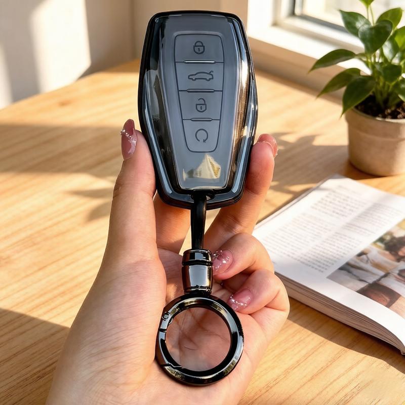 Прозрачный Черный ТПУ Чехол для Ключа Автомобиля Geely Coolray Atlas Boyue Nl3 Emgrand X7 Ex7 Suv Gt Gc9 Borui Чехол-брелок Аксессуары