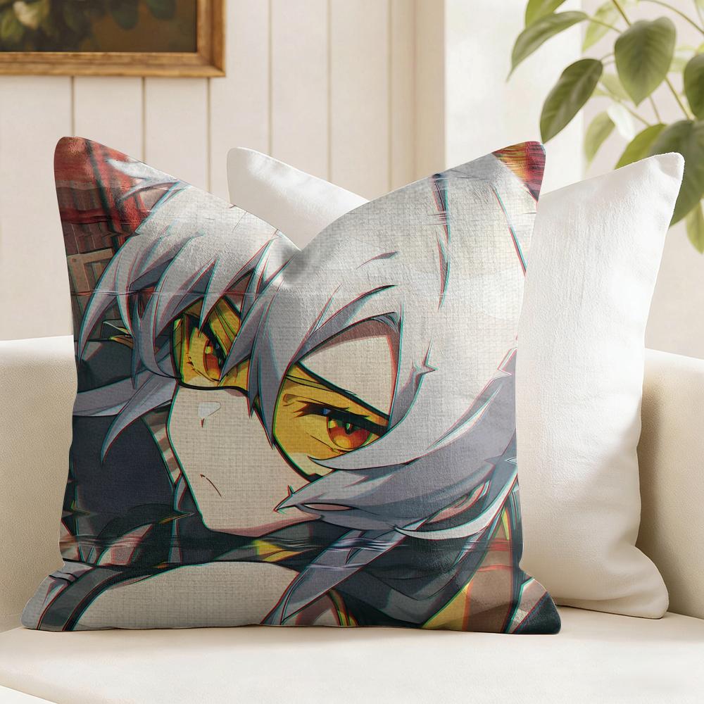 Zenless Zone Zero Soldier Cushion Cover Eco Linen Pillow Case DoubleSided Print Breathable Durable Zipper Home Decor Gift