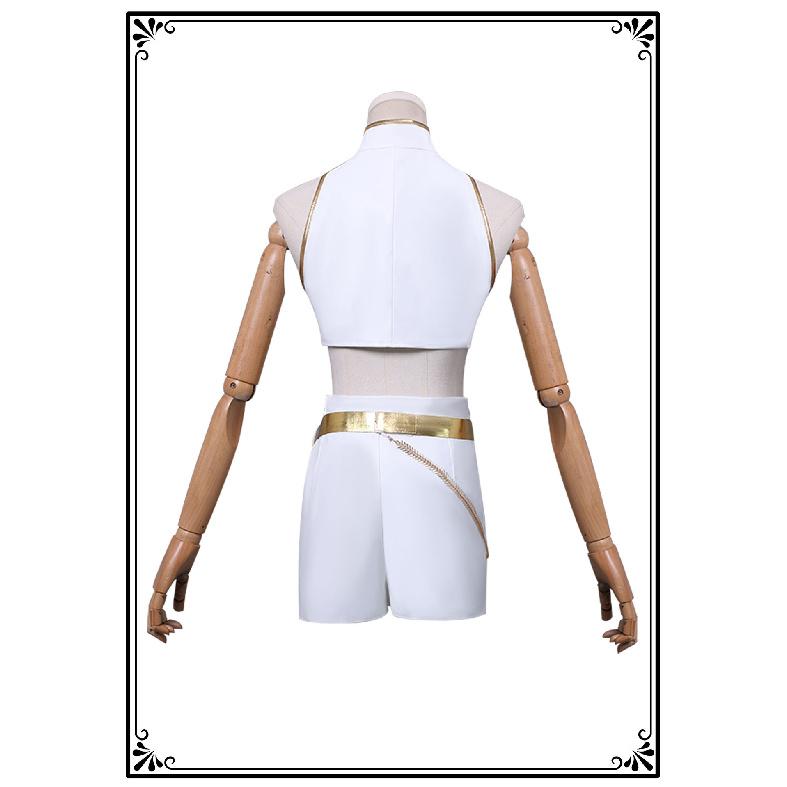 K-POP: Костюм для косплея Охотников на демонов Зои Белая версия Аниме 2D Наряд Одежда для ролевых игр для женщин