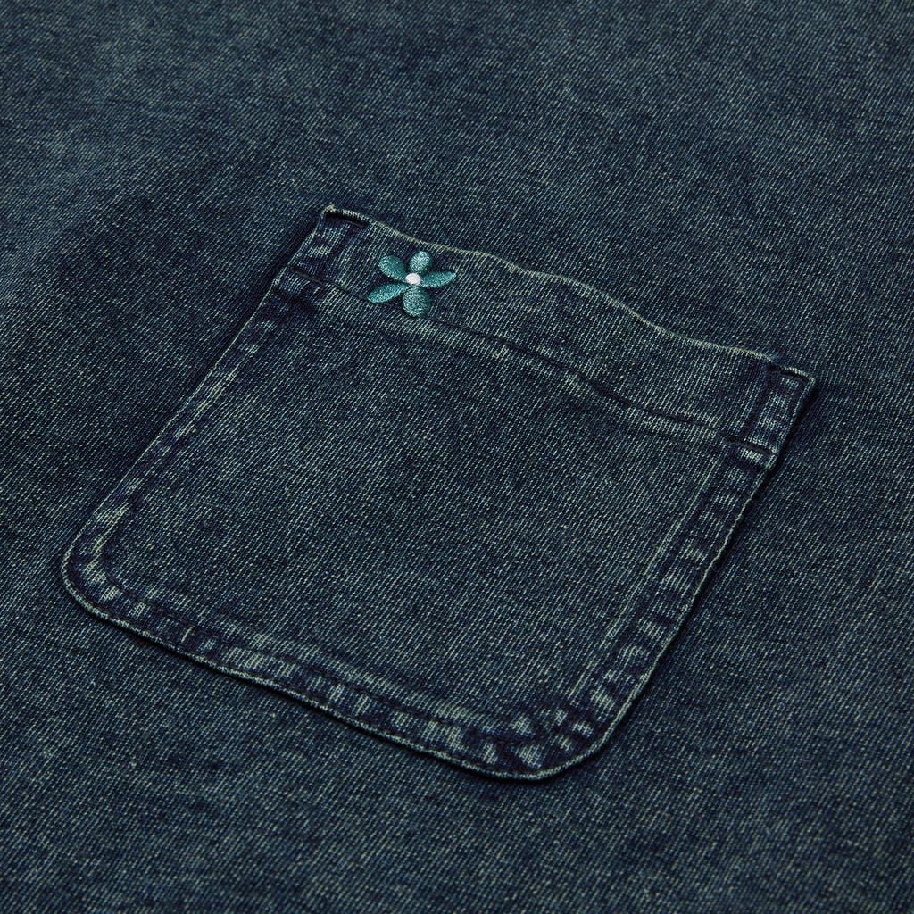 PENFIELD [P X Nickgear] Синяя выстиранная короткорукавная футболка_Fr1Kt20U