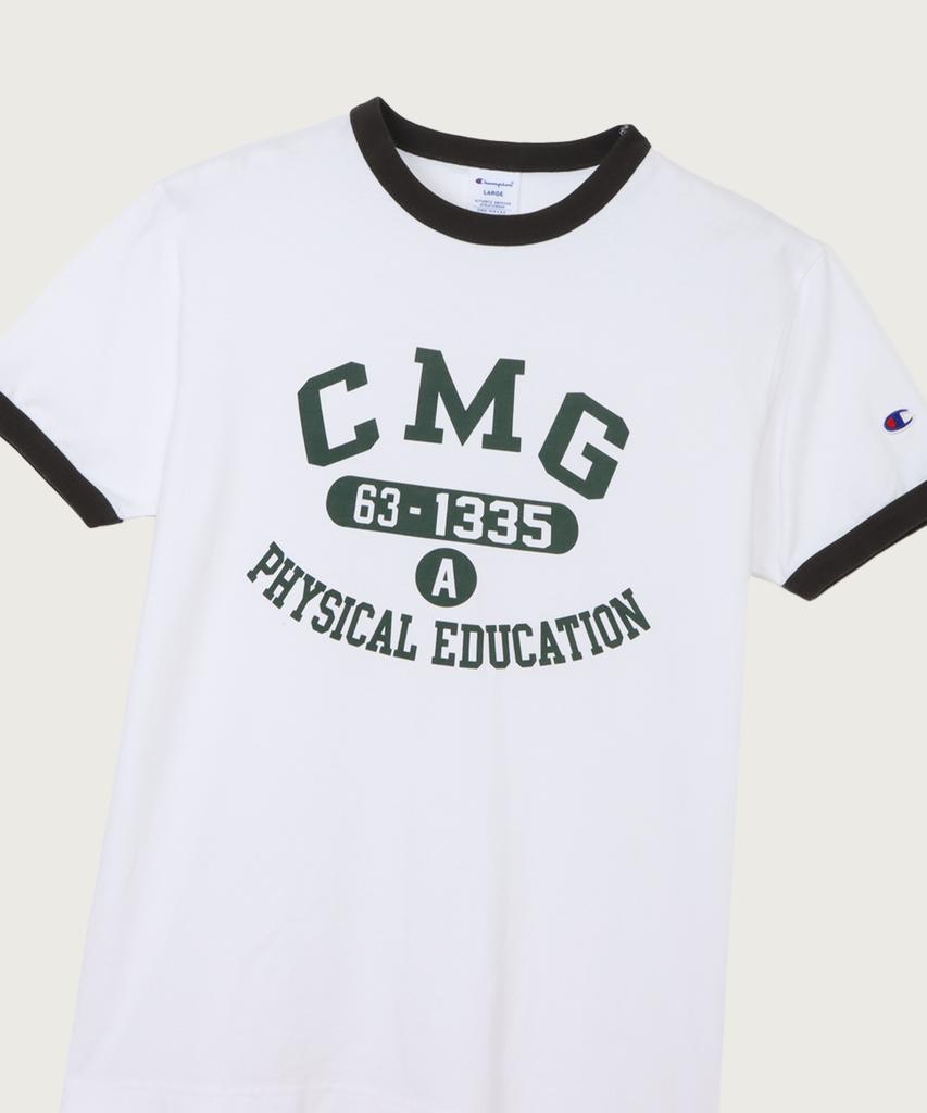 CHAMPION Basic Graphic Ringer T-Shirt Off Black