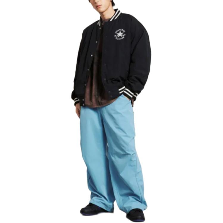 Converse Бейсбольная куртка All Star Мужская Черная 10026976-A01