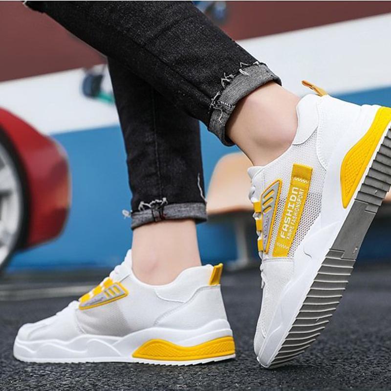 Summer Breathable Men's Shoes Thin Section Mesh Sports Running Anti-odor Mesh Shoes Men's Casual Board Shoes