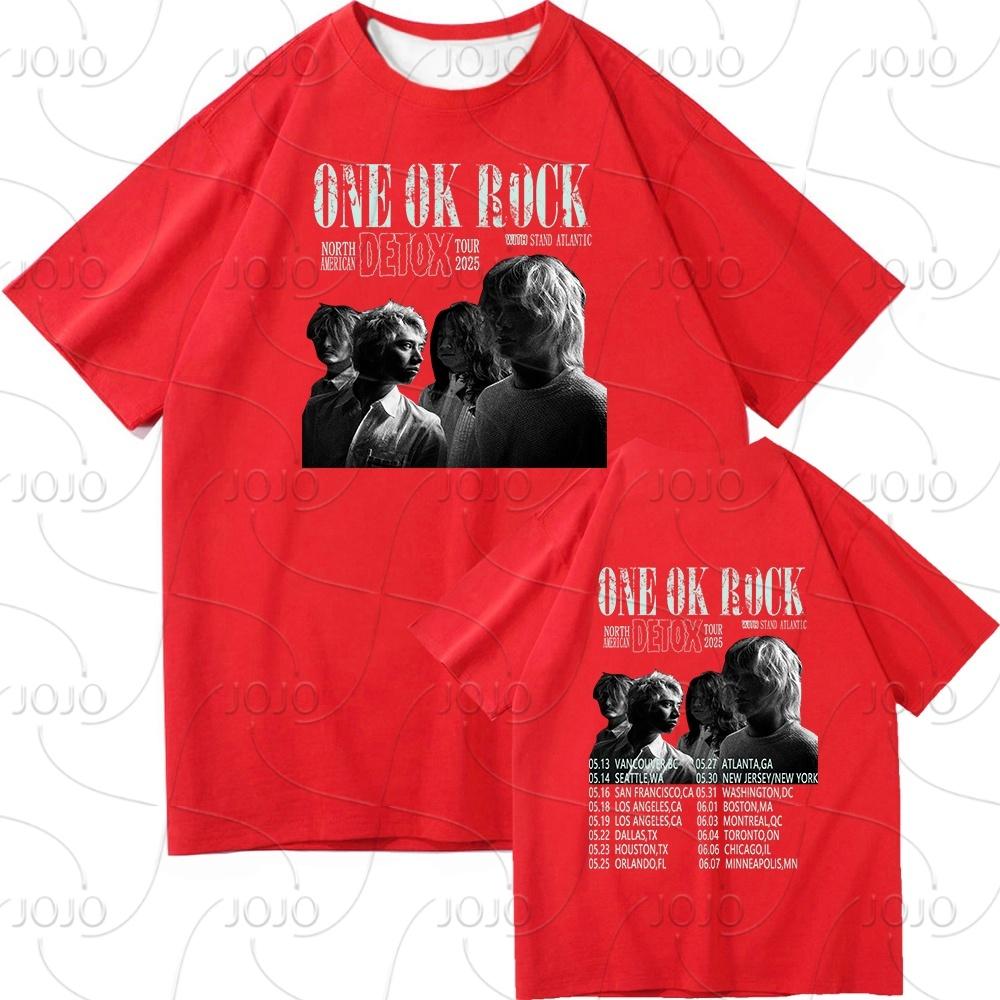 One Ok Rock DETOX Tour 2025 TShirt Fashion Men/women Clothing Vintage Harajuku Quick Drying Clothes Punk T-Shirts