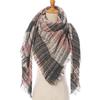Новинка 2020 года, зимний вязаный шарф, кашемир, пашмина, женские теплые шейные шарфы, шали, клетчатые накидки, треугольные палантины, женская бандана