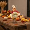 Terrifying Straw Doll Ornament Flexible Spring Base Halloween Raven Desk Doll  Ghost Festival