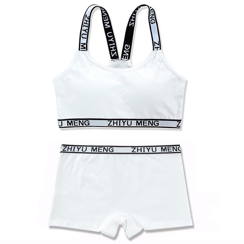 Нижнее белье для девочек-подростков Комплекты хлопкового нижнего белья Детские спортивные бюстгальтеры для девочек Бюстгальтер для студентов для подростков