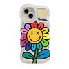 Улыбающийся подсолнух подходит для чехла на мобильный телефон Apple 17promax iphone15 двойной держатель 16 силиконовый 14 новые женские модели