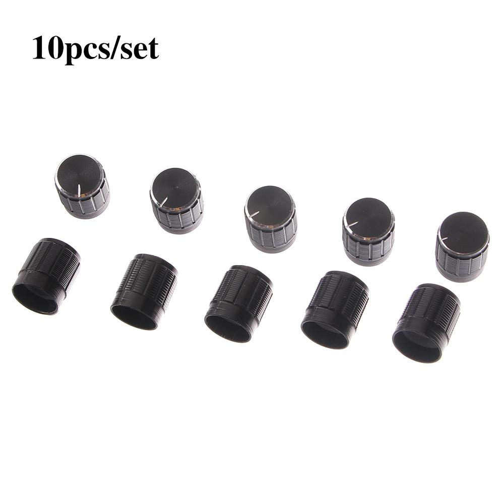 Practical Aluminum Zinc Zinc Alloy Black Volume Control Rotary Knob Rotary Switch For Potentiometer Knob