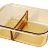 LocknLock Amber Glass 2-Compartment Food Container