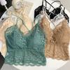 Summer Real Lace Beautiful Back Halter Vest Wearing A Hundred Matching Bottom Sleeveless Top Women with Chest Pad