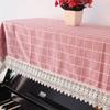 Upright Piano Top Piano Cover for Upright Cute Checkered Dustproof Piano European HIMENO Cover, Cover, Pianos, Pattern, High-Quality Lace, Pink,