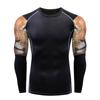 Мужской жилет с длинными рукавами для йоги и фитнеса с принтом, повседневный тренировочный топ, быстросохнущая одежда