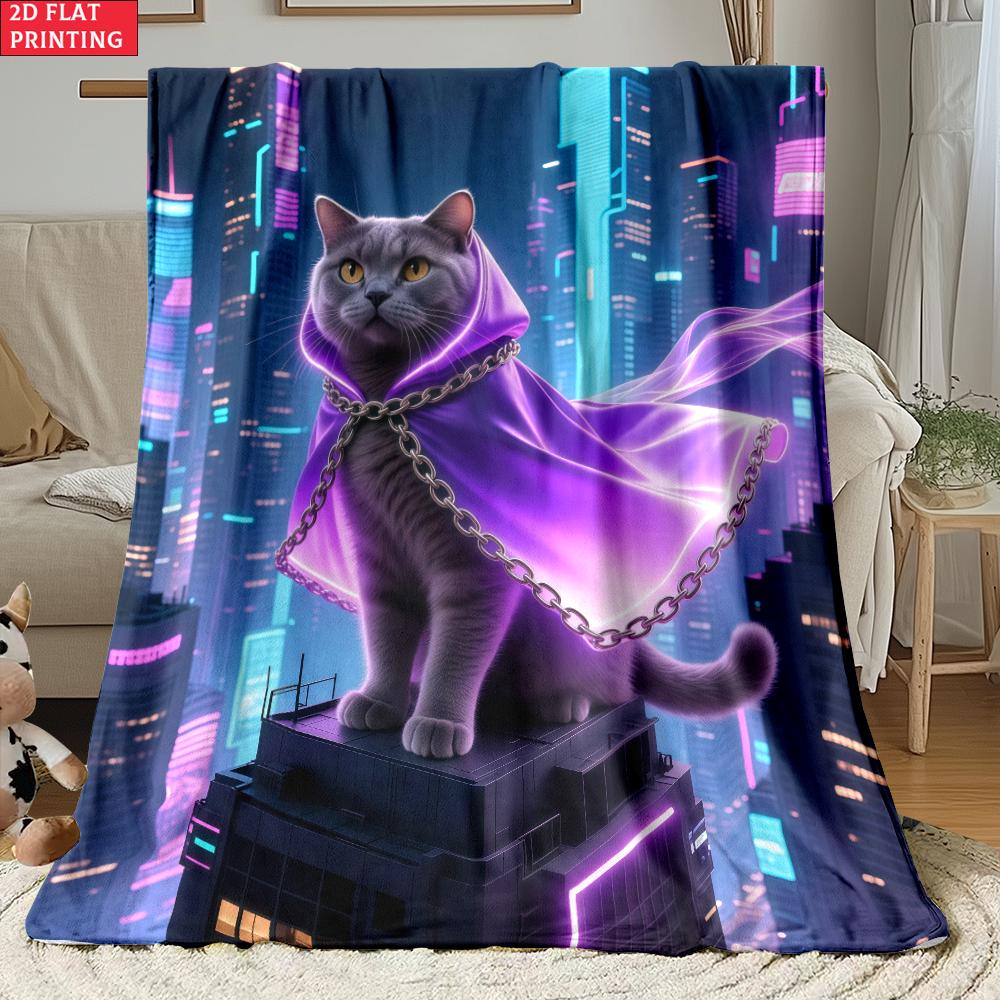 Animal flannel thin Blanket Picnic Bed Sofa Blankets Family Bedroom Children's Room Napping blankets fluffy