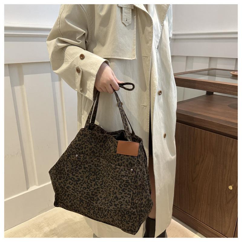 Tooxika Ретро Леопардовая сумка через плечо Новая простая сумка для поездок на работу через подмышку