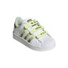 Adidas Originals Superstar 2 Comfortable Versatile Durable Low-Top Kids Skate Shoes Kids Sneakers White Green JS2474
