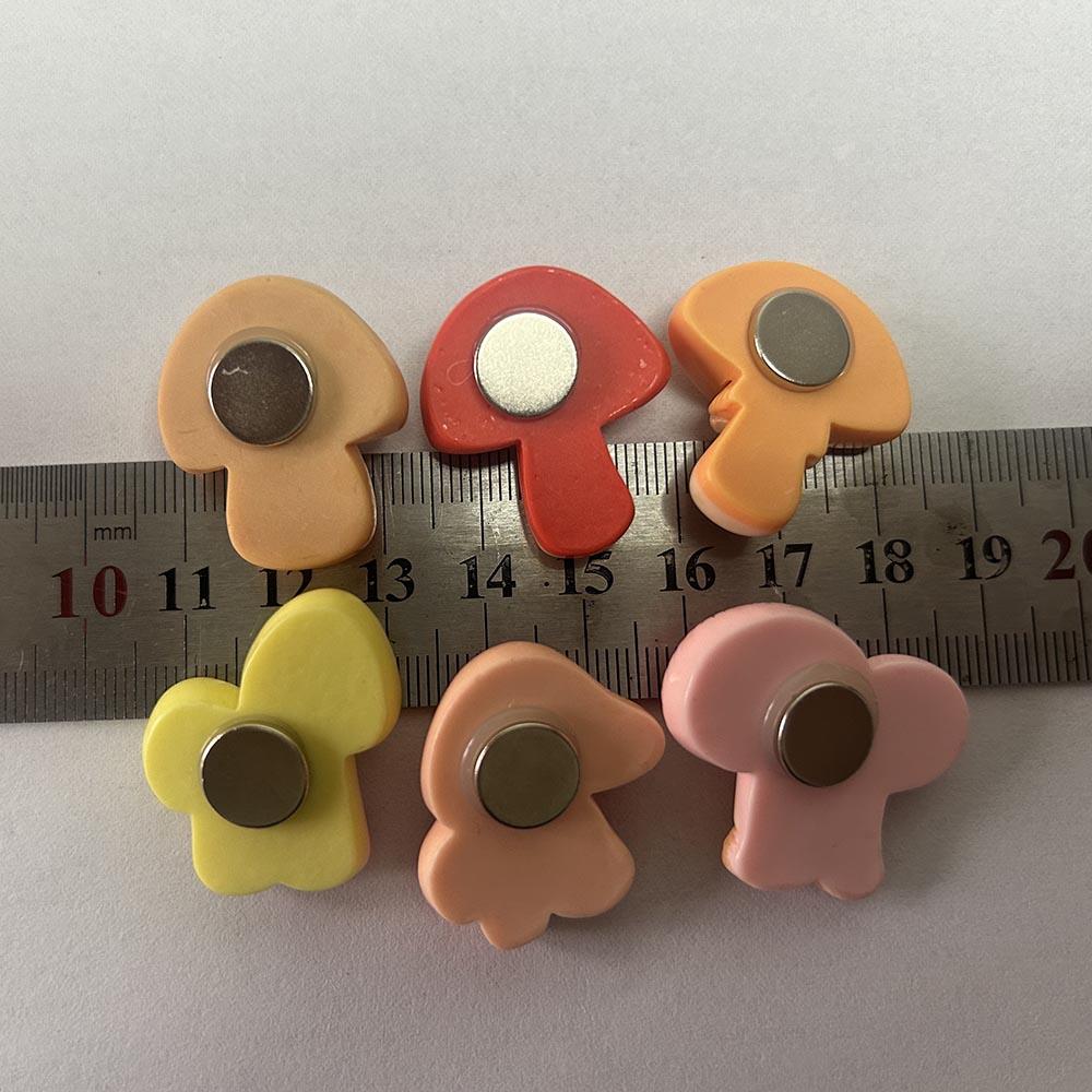 6PCS DIY Fridge Magnets Cartoon Glossy Poison Mushroom Magnets Home Decor Whiteboard Po Message Board Home