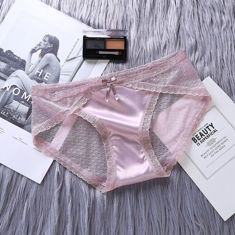 Panties Perspective Fancy Lace Panties For Women Traceless Crotch Of Cotton Briefs Lady Panty Underwear Low-rise Briefs