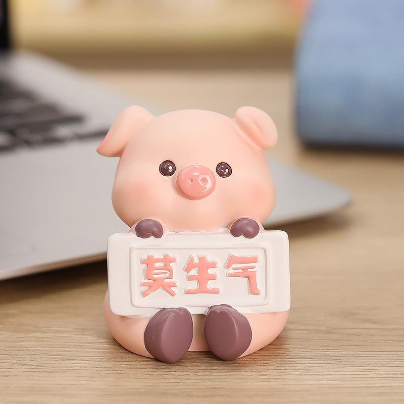 Don't Be Angry. Stress-relieving Little Pig Office Decoration Items. Animal Stress-relieving Cartoon