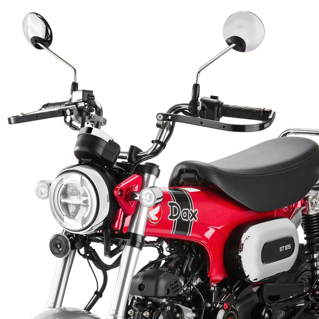 ZETA RACING Adventure Armor Hand Guards for Compatible with OEM Lever Aluminum F5338 DAX125, Black, Handlebars, Protection, Windproof, Alloy,