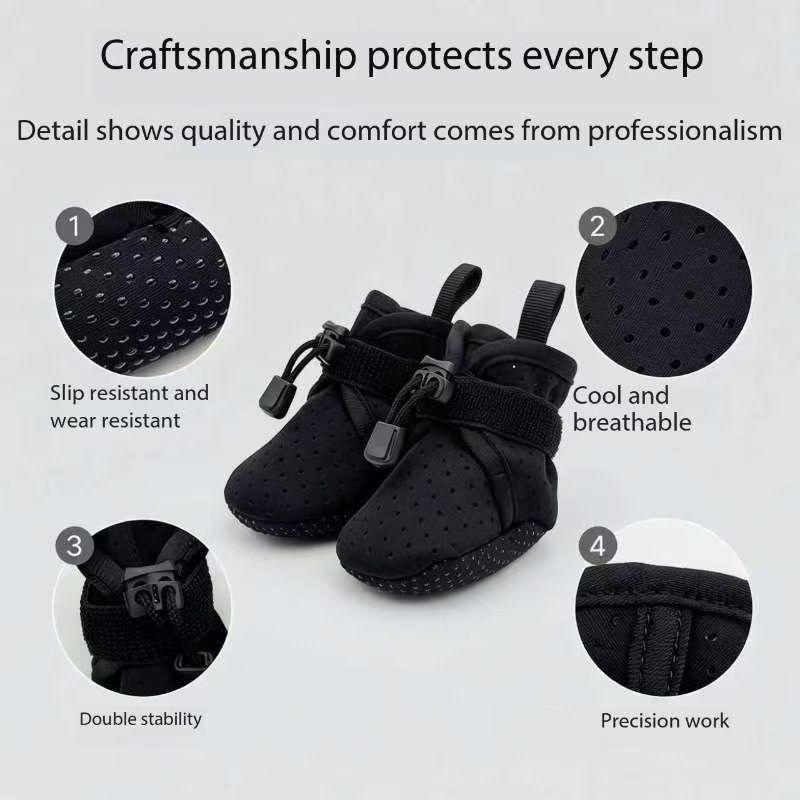 Dog Boots Rainy Day Trips Anti-Dirt Keeps Warm Non Slip Comfortable Breathable Adjustable Various Sizes Pet Supplies