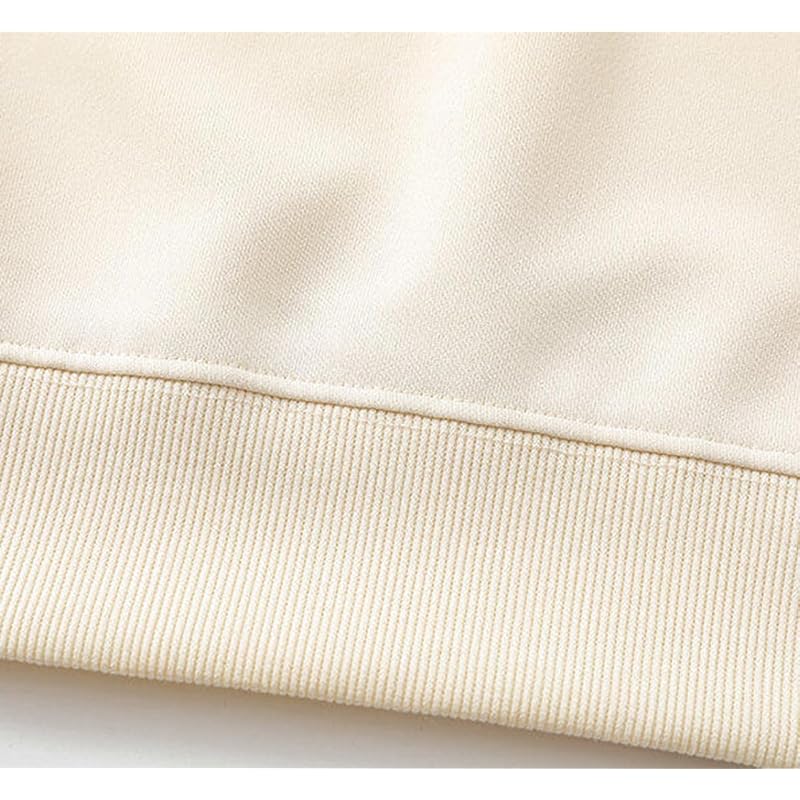 [EASTEMPO] Ladies Trainer Spring Long Sleeve Relaxing Plain Color Fashionable Casual Cute Large Size (JP, Alphabet, M, Beige)