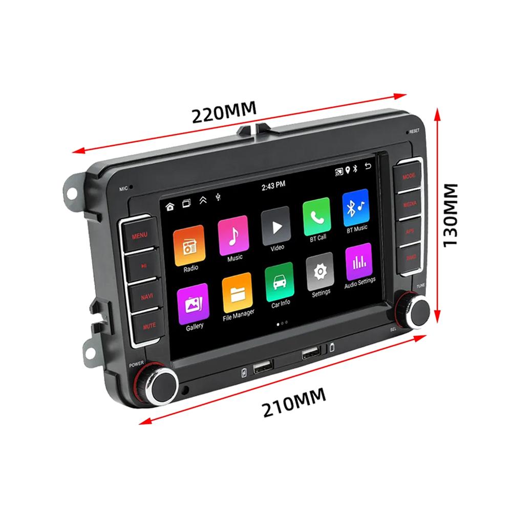 2G+32G /1G+32G Android 13 7-дюймовый IPS-экран Беспроводной CarPlay Android Auto Автомагнитола для VW Jetta Седан Passat Tiguan CC Golf Skoda Радио