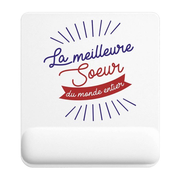 Tapis de souris - PLANETEE - Soeur Meilleure Monde - 22x18 cm - Surface lisse antidérapante - Épaisseur 3 mm
