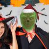 Christmas Face Cushion Realistic Latex Green Head Cover Santa Claus Cosplay Costume Christmas Party Accessories for Adults Teens