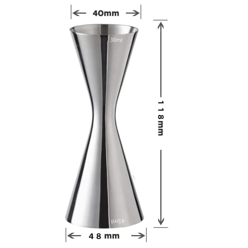 Stainless Steel Measuring Cup, 30ml/45ml Measuring Cup, Silver, for Cocktails, Bar Supplies
