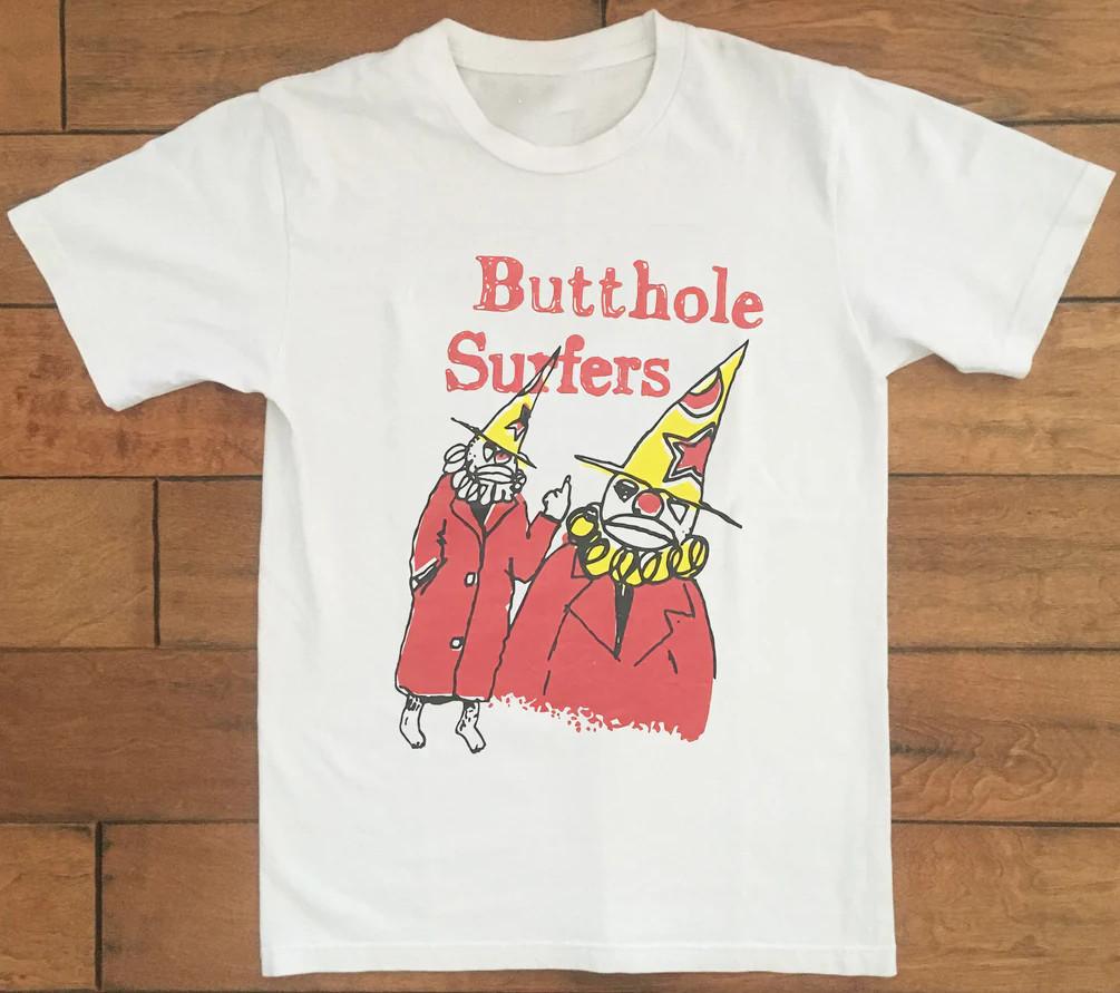 Vtg Butthole Surfers Band Tour Cotton White Full Size Men Women Shirt