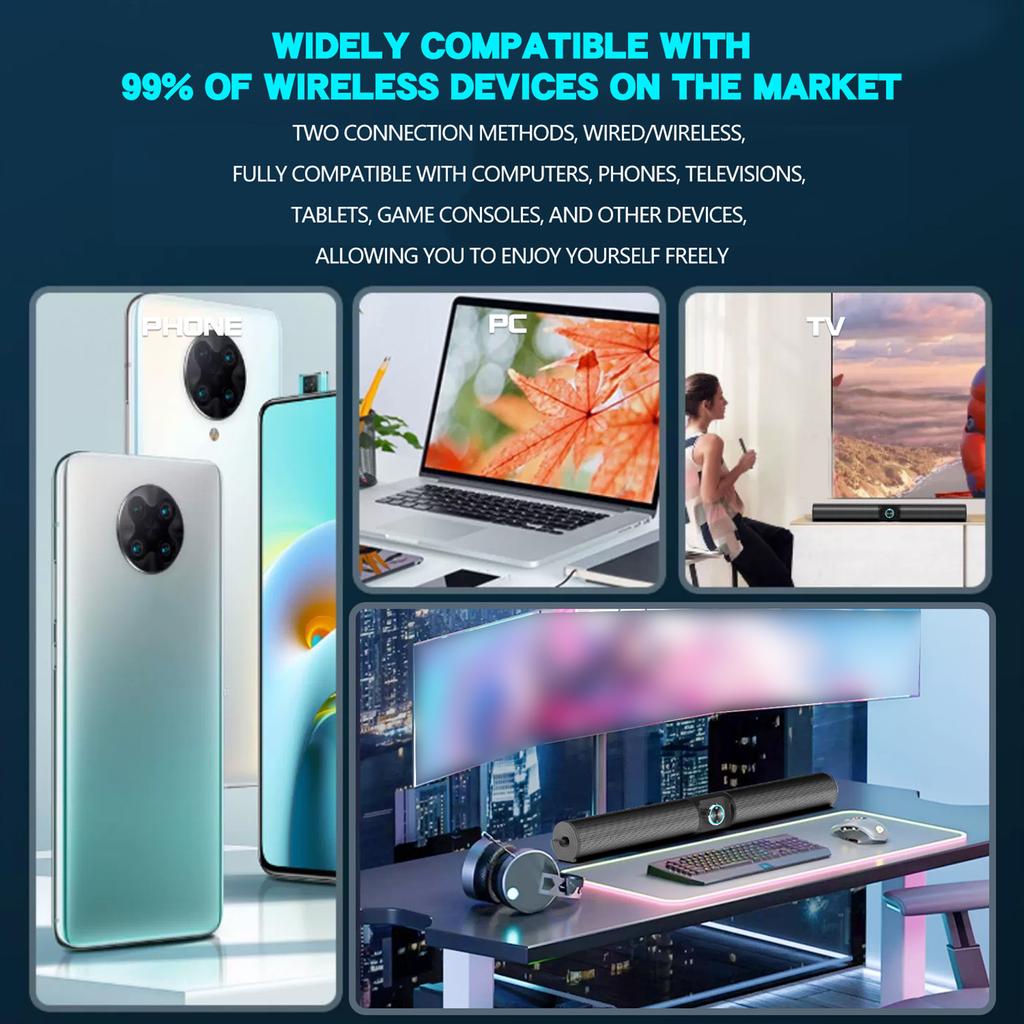 BS-55 Беспроводной динамик BT Настольный телевизор Компьютер Домашние игры на открытом воздухе Аудио ручка Настройка Батарея 2000 мАч