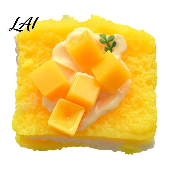 Relaxation Squeeze Toy Mango Toast Slow-Rising Soft TPR Fidget for Thick Stress Relief Realistic Food-Shaped Decompression Gadget Kids Adults