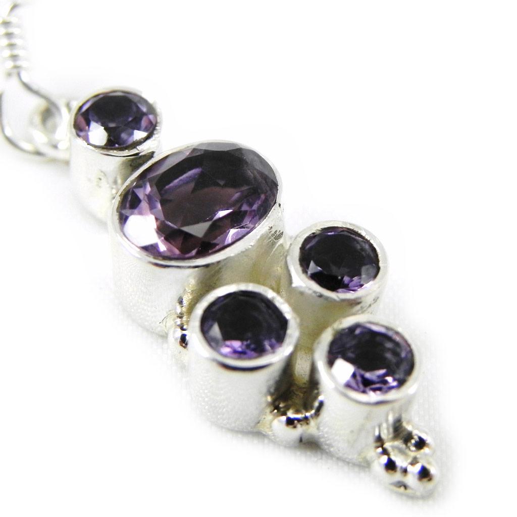 Les Trésors De Lily [H0074] - Amethyst 'Heaven' Silver Earrings