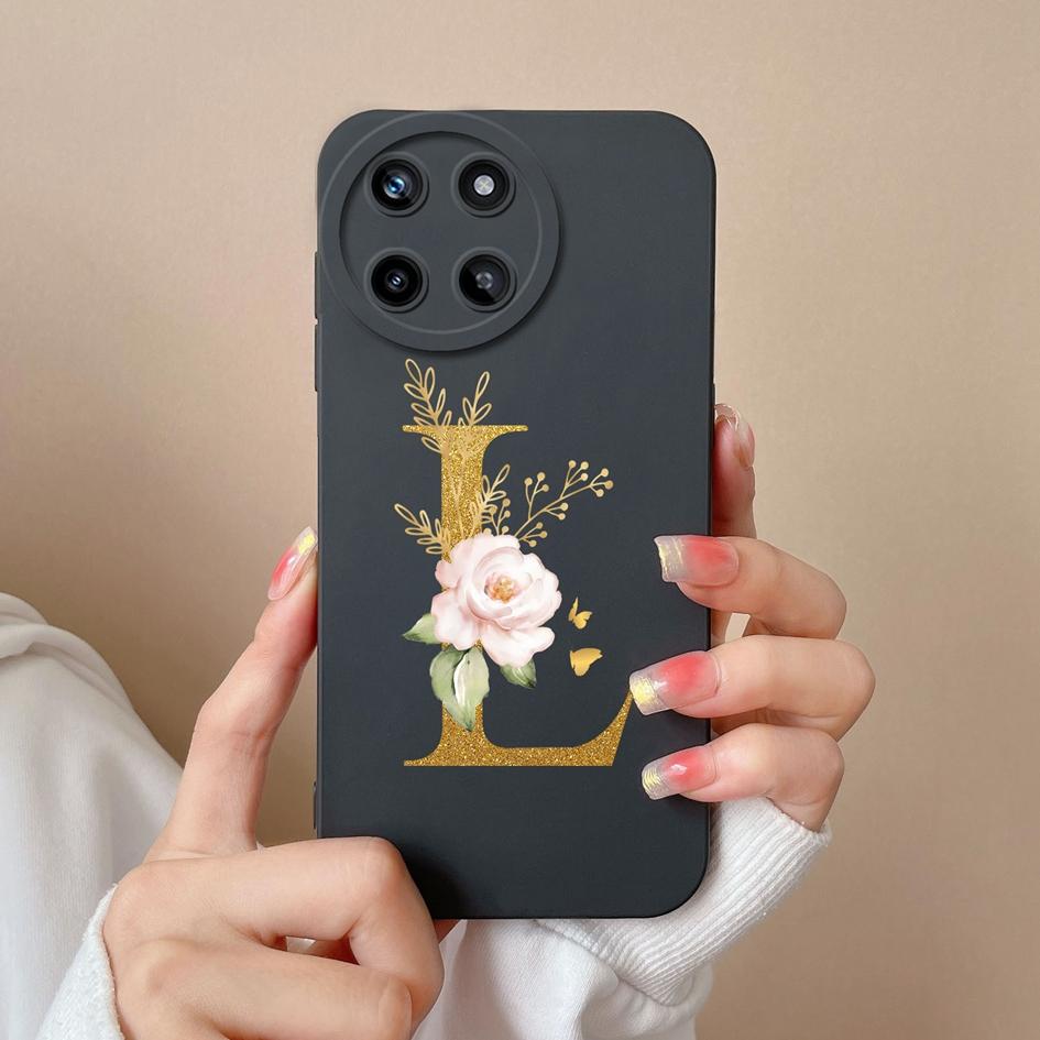 Для OPPO Realme Narzo 10A 20A 30A 50 Pro Q3 Pro Q3i чехол для телефона модный чехол с цветочными буквами матовый жидкий мягкий силиконовый защитный чехол для бампера Realme