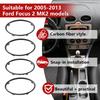 Узор из углеродного волокна для Ford Focus 2 MK2 2005-2013 Автомобильные аксессуары: декоративное кольцо для воздуховода кондиционера