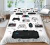 3D Game Handle Pattern Luxury Home Bedding Set Full Size Quilt Cover and Pillowcase for Boys and Men Game Lovers Room Bedroom Bedding