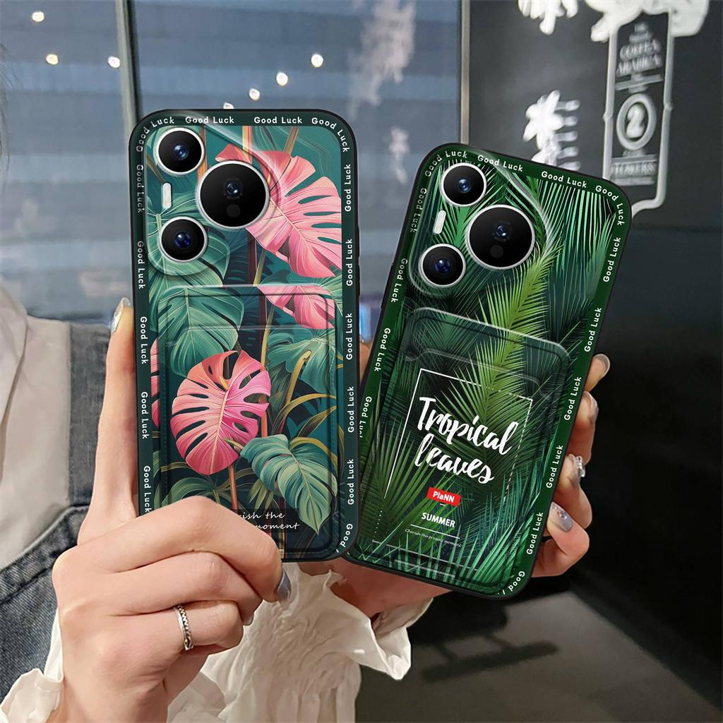 Водонепроницаемый силиконовый чехол для телефона Huawei P70 Pro/Pura 70 Pro+ Модный дизайн Полная защита Мягкий чехол Слот для карт Прочный Милый