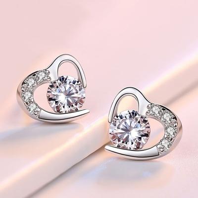 Серьги в форме сердца для женщин, японских и корейских модных студентов, серьги в форме сердца Love