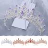 Bridal Crown Alloy Hair Accessories Wedding Dress Rhinestone Headband Electroplated Crown Dinner Wedding Headdress Metal