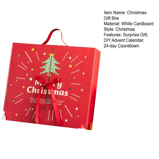 Christmas Advent Calendar Boxes 24-Day Countdown Gift Box Set DIY Advent Calendar Numbered Boxes for Kids And Family Xmas Holiday Gifts