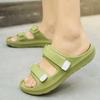 Модная теннисная подошва, обувь на высокой платформе, женские зеленые тапочки, мягкие босоножки для ходьбы босиком, женские кроссовки, спортивные подарки